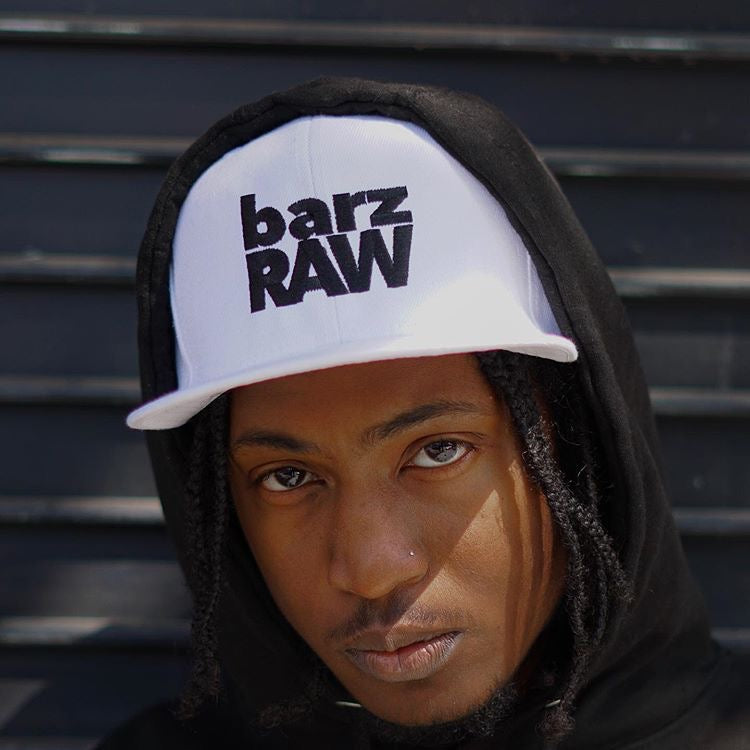 barz RAW snapback cap, white